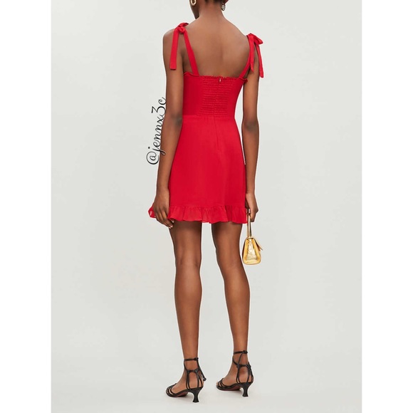 ❌[SOLD]❌Reformation Christine Dress || Lipstick - Picture 5 of 16